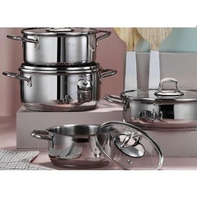 Resim Aryıldız Aria Tencere Seti 8 Parça Gri 