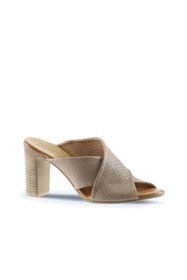 Resim BUENO Shoes Gri Deri Kadın Topuklu Terlik 01wn4303 