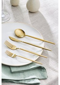 Resim Apricot Faro Matte Gold 24 Parça 6 Kişilik Çatal Kaşık Bıçak Kutulu 