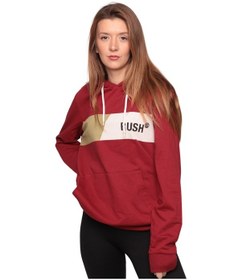 Resim Kapşonlu Kadın Sweatshirt 0146 Kırmızı Çok Renkli 