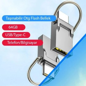 Resim OEMTR Ally 64GB Type-C USB Otg Flash Bellek - USB 2.0 100MB/S Flash DISK-1852 