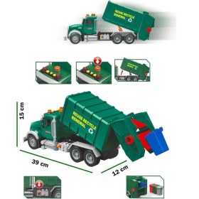 Resim Farbu Oyuncak Pilli Işıklı Sesli Amerikan Tipi Oyuncak Çöp Kamyonu 