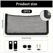 Resim Dashanshop 2 Adet Dayanıklı Çok Amaçlı Oto Kolçık Depolama Filesi Araba Otobüs Karavan 