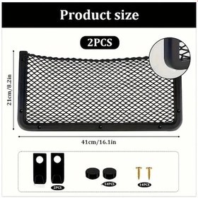 Resim Dashanshop 2 Adet Dayanıklı Çok Amaçlı Oto Kolçık Depolama Filesi Araba Otobüs Karavan 