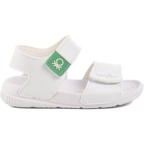 Resim United Colors Of Benetton Beyaz Cırtlı Kız Bebek Sandalet BN-1252 B 