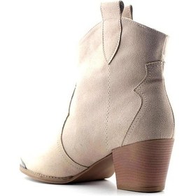 Resim Pinecone 403 Kadın Canvas Topuklu Bot Nubuk Bej Bej Nubuk 