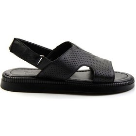 Resim Siyah Leather Erkek Sandalet E05557240643 Siyah 