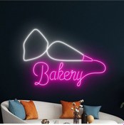 Resim Twins Led Bakery Yazılı Ve Şekilli Neon Tabela Pembe Model:model:66873366 Pembe 