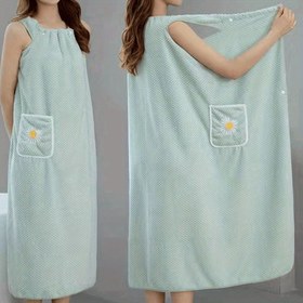 Resim Alacalı Cebi Olan Açık Mavi Ekstra Uzun Mercan Polar Banyo Havlusu - Süper Emici, Makinede Yıkanabilir, Yumuşak & Dayanıklı Banyo Kullanımı, Bornoz Giyim | Detaylandırma | Açık Mavi Mercan Polar 