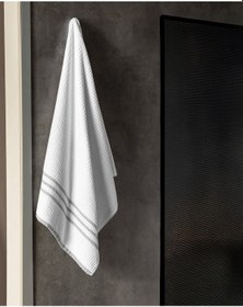 Resim Madame Coco Alissa %100 Pamuk Banyo Havlusu - Beyaz 8684427128015 Beyaz 