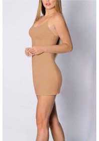 Resim Auw Mikro İp Askılı Kombinezon Aydinunderwear Kahverengi 