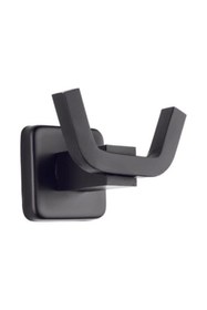 Resim Genel Markalar Siyah Kare Banyo Havluluk, Kapaksız Tuvalet Kağıtlık, Ikili Bornoz Askılık 3 Lü Set 