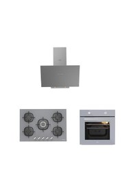 Resim Silverline ESTY AEF6601S04 - CS5622S01 - 3481 Karma Gri Cam Ankastre Set 