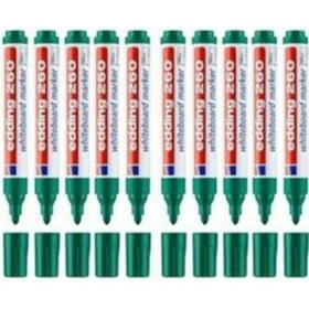 Resim Edding 260 Beyaz Yazı Tahtası Kalemi 10Lu Paket Yeşil 