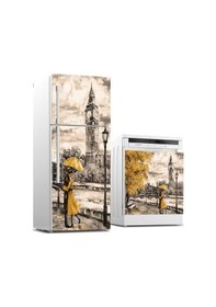 Resim Buzdolabı Ve Bulaşık Makinası Beyaz Eşya Sticker Kaplama Londra S 