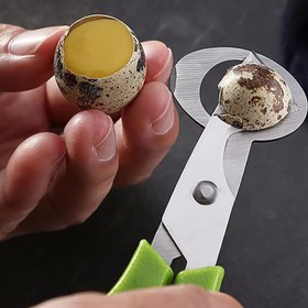 Resim 1parça Paslanmaz Çelik Çiğdem Yumurta Kesici, Yuvarlak Bıçak, Manuel Operasyon, Yumurta Açma, Kabuk Kırma, Yumurta Bölme için 