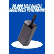 Resim Genel Markalar Powerbank 50.000 Mah Dijital Göstergeli Taşınabilir 4 Portlu Hızlı Powerbank 