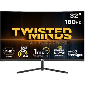 Resim TWISTED MINDS 32" TM32CFHD180VA FHD 180HZ 1MS HDMI DP HDR10 R1500 KAVİSLİ RGB GAMING MONİTÖR Twisted Minds