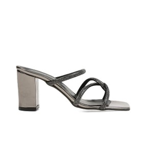 Resim Pierre Cardin ® | PC-52218-3478 Platin - Kadın Topuklu Terlik 