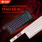 Resim FGG MADLIONS MAD60 Kablolu Mekanik Oyun Klavyesi, RGB Aydınlatmalı Manyetik Anahtarlı Mini Küçük Boyutlu 61 Tuş Hall Etkili Klavye, Taşıması Kolay, Rahat Yazım Tasarımı, Oyuncular ve Düzenleyiciler İçin Uygun 