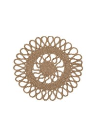 Resim Mudo Home Jüt Desenli Amerikan Servis 37 CM - Flower Hasır 