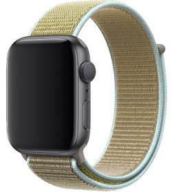 Resim Apple Watch Uyumlu Spor Loop Kordon Yeşil Kahve - 38 - 40 - 41 - (42-Watch-10 - 11)mm M/L 