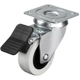 Resim 334 - 50x20 Mm Çift Bilyalı Tablalı Frenli Teker 4 Adet 