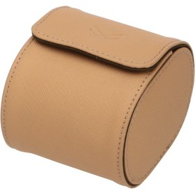 Resim Onywatch Tekli Saat Kutusu Bej Renk Içi Oğlak Süet - Watch Roll - Watch Box Saat Çantası 
