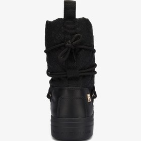 Resim Tommy Hilfiger Lace-Up Monogram Kadın Siyah Bot 
