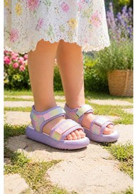 Resim Mini Bonito Kız Çocuk Rahat Taban Günlük Sandalet Lila 
