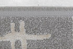 Resim KANYON BUKLELİ MAKİNE HALISI, BEYAZ GRİ, 80X150, 4904L 