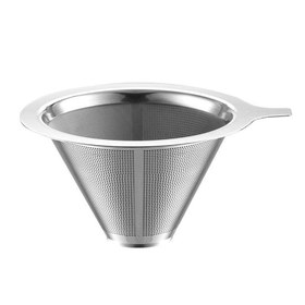 Resim Biradlı Groovy GRV-380 Çelik Kahve Demleme Filtresi, 12x8 cm 