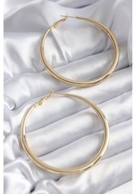 Resim Gold Renk Pirinç Halka Kadın Küpe Çok Renkli 