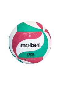 Resim Molten V5M5000 FIVB Onaylı Yapıştırma 5 No Voleybol Maç Topu Kırmızı - Yeşil 