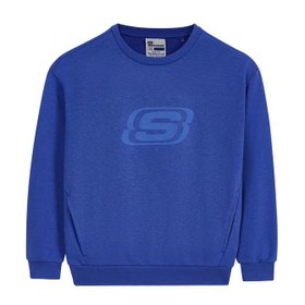 Resim Skechers B Lw Fleece Crew Neck Erkek Çocuk Mavi Sweatshirt 
