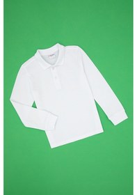 Resim U.S. Polo Assn. Erkek Çocuk Beyaz Basic Polo Yaka Sweatshirt 50313790-VR013 