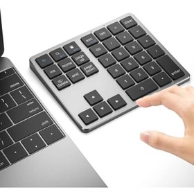 Resim AyrStore Powermaster Pm-26595 Mini Gri Bluetooth 5.2 Kablosuz 35 Tuş Klavye Genişletme Sayı Bloğu 
