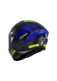 Resim Siyah Vizör + Axxis Draken S Sonar E7 Motosiklet Kaskı Mat Mavi 