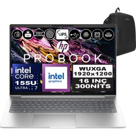 Resim Hp Probook 460 G11 Intel Core Ultra 7 155U Ddr5 16GB 512GB SSD Intel® Aı Boost 16\ Wuxga IPS Windows 11 Home Taşınabilir Bilgisayar A23BCEAH01 + Zetta Çanta 