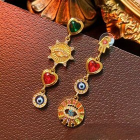 Resim Kadınlar İçin Saray Tarzı Vintage Şık Takı Moda Lüks Bohem Plaj Tatil Parti Günlük Küpe Hediye Kız Arkadaş Karısı Gün Tatil Hediyesi 