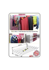 Resim 100cmx11Gözlü Alüminyum Akordiyon Çamaşırlık Askısı Kurutmalık Gri - Gümüş 