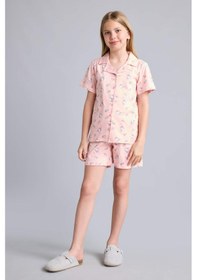 Resim Defacto Hello Kitty Lisanslı Regular Fıt Desenli 2li Pijama Açık Pembe Takımı Kız Çocuk H2765a826sppn125 Pembe-pn125 