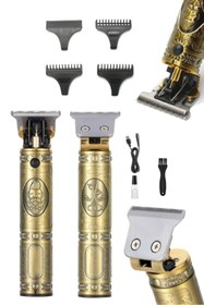 Resim Egonex V-085 T-Bıçak Komple Vucüt Kılı Saç Ense Sakal Çizim Tıraş Makinesi 