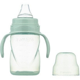 Resim Mamajoo Kulplu Akıtmaz Eğitici Bardak Powder Green 270 ML & Anti-Kolik Yeşil 