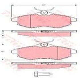 Resim TRW GDB1495 Fren Balatası Ön C2 02- C3 02- 