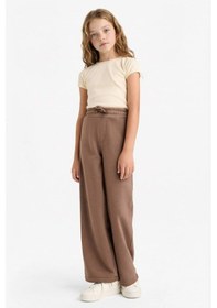 Resim Defacto Kız Çocuk Wide Leg Beli Lastikli Geniş Paça Eşofman Altı D0743a825aubn534 Kahve 