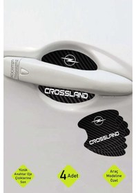 Resim Opel Crossland Modeline Uygun Karbon Çizik Önleyici Kapı İçi Koruma Ve Şıklık Takımı Crossland Yazılı 4 Adet 