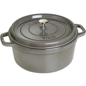 Resim Staub 405093140 Döküm Tencere Yuvarlak Gri 28 CM 