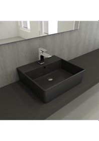 Resim Bocchi Milano Lavabo 50 CM Mat Antrasit 1216-020-0126 