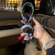 Resim Silver1 Sevimli Renkli Ip Peluş Ayı Kolye El Yapımı Oyuncaklar Küçük Bebek Çanta Çekicilik Sevimli Bebek Cep Telefonu Çekicilik (Yurt Dışından) 